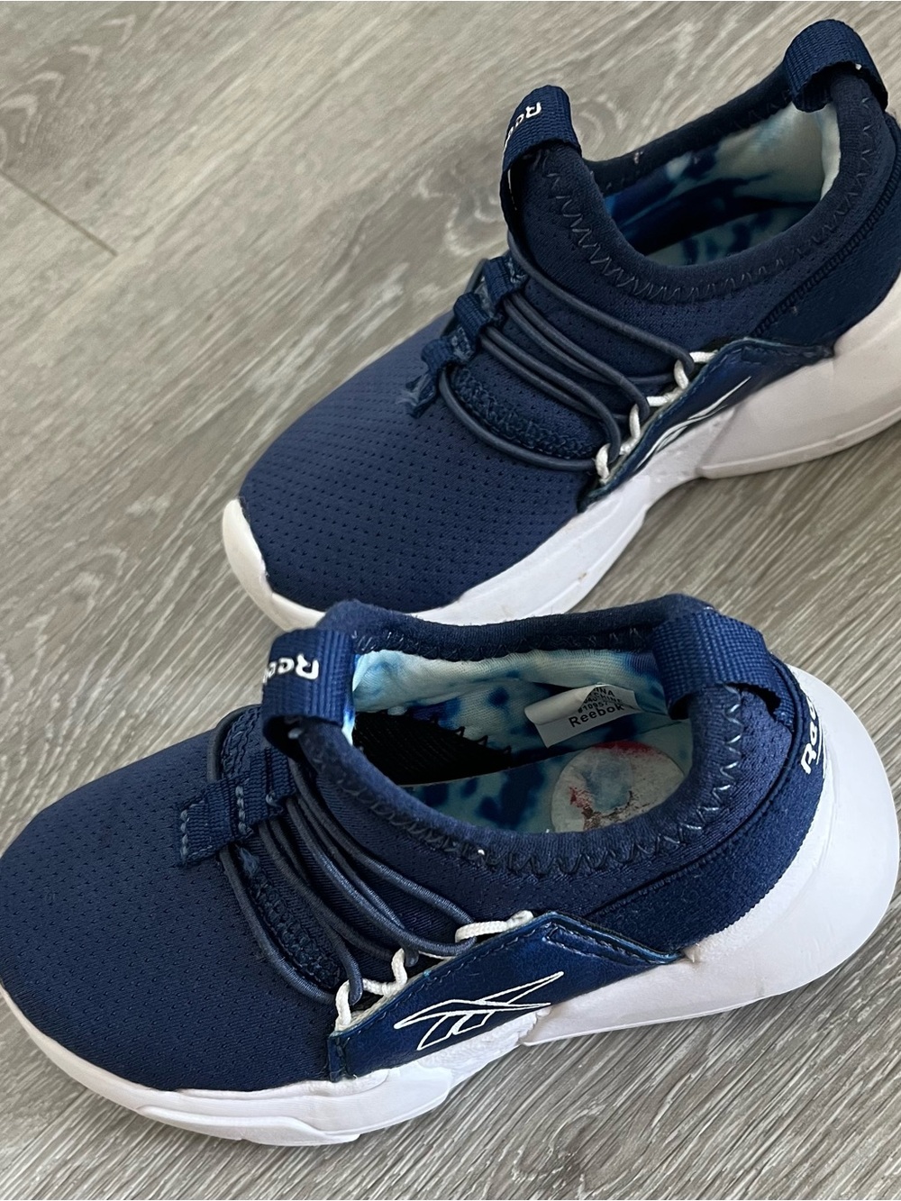 Reebok Toddler Navy and White Slip-On Athletic Sneakers - Picture 5 of 5